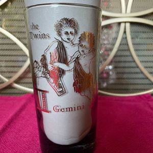 Vintage Federal Zodiac “Gemini” Smoked Highball